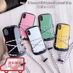 iPhone8 ケースiPhone XS Max XR ケース iPhoneXS 耐衝撃 おしゃれ 黒 白 ピンク イエロー iphoneX iPhone7 iphone8plus スマホケース ショルダー 斜め掛け
