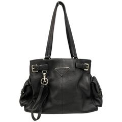 プラダ PRADA トートバッグ レザー ブラック レディース