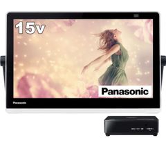 中古非常に良いパナソニック 15V型 ポータブル 液晶テレビ インターネット動画対応 プライベート・ビエラ 防水タイプ ブラック UN-15CN10-K