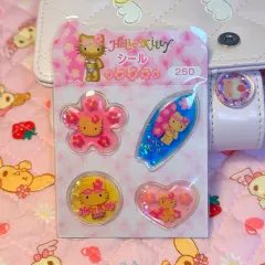レア 2002 古典オリジナル タンニング hello kitty ウォーター ゼリー シール ステッカー