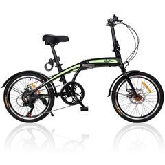 Special Price! Includes lock, front and rear fenders, cable lock, reflectors, basket, bell, disc brakes, kickstand, Shimano 7-speed gears, compact storage, suitable for adults, boys, girls, lightweight, aluminum frame, adjustable handlebar/saddle height, 52t tread, 20-inch wheels, foldable bicycle, ideal for commuting and school.