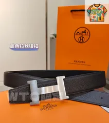 【今日特価】Hermes メンズ両面レザーベルト-1