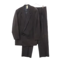 GIANNI VERSACE (ジャンニ ヴェルサーチ) 裏地メデューサ ウール ダブルボタン テーラードジャケット ジップフライ スラックスパンツ セットアップスーツ ブラックのサムネイル