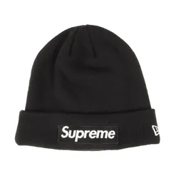 Supreme シュプリーム ビーニー | NEW ERA ボックスロゴ ニット ビーニー (Box Logo Beanie) | ブラック 黒 | ブランド ニットキャップ 帽子【メンズ】【中古】