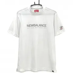 ニューバランスゴルフ 半袖ハイネックシャツ 白 ロゴプリント シューズワッペン  メンズ 6(XL) ゴルフウェア New Balance