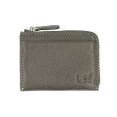 Green Lee Soft Goat Leather Coin Case with Pass Case. This Lee wallet features a coin purse and pass case. This men's wallet is a great choice for men who want a compact or mini wallet.