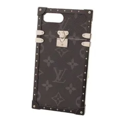 【ルイヴィトン】Louis Vuitton　モノグラムエクリプス iPhone7+用 トランク スマホケース M64404 ブラック 【中古】【鑑定済・正規品保証】125694