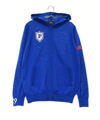 美品 パーリーゲイツ 中綿ブルゾン 1 蓄熱ネイビー ワッペン ゴルフ