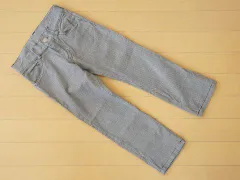 ベベ BEBE 110cm 子供服 男の子 男児 ロングパンツ ズボン ボトムス 千鳥格子 黒 ブラック 白 ホワイト 薄手 春 夏★3 キッズ 【中古】 ユーズド ボーイズ アウトレット リサイクル 古着 子ども服 こども服 子供
