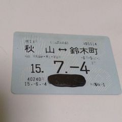 ❖ 北総開発鉄道グッズ ❖〘 自動/有人改札対応定期券 (1箇月券) 使用済 〙✨表面『H』がワカル！良好品です！【 コレクターの方に！御薦め出来るレアなアイテム ！ 】▶画 像・詳説を御覧ください！