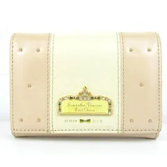 サマンサタバサプチチョイス カードケース パスケース 二つ折り ブランド 小物 レディース ベージュ系 Samantha Thavasa 【中古】