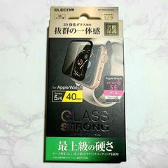 アップルウォッチ SE Series 6 5 4 40mm フルカバーガラス 　apple watch スマートウォッチアクセサリー　液晶保護プロテクター Series6 5 4 シリーズ 保護フィルム 強化ガラス　アップル　apple　フルラウンド913