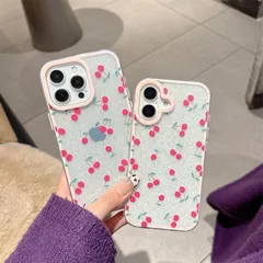 ❤️iPhone16ケース サクランボ クリアケース iphoneケース 衝?吸收 iphone16proケース スマホケース 可愛い iphone15proケース iphone14ケース iPhone1