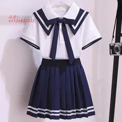 子供服 キッズ 女の子 セットアップ 夏服 JK制服 半袖 上下セット ショートスカート 本格制服 Tシャツ ガールズ 仮装 ミニスカート可愛い  vii2z812111