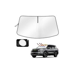 Cartist 新型 三菱 アウトランダー PHEV フロントサンシェード Outlander 3代目 GN0W型 2021年～現行 サンセット サンフィア サンライン フロントガラス サンシェード シェードカーテン マルチサンシェード 遮光性良い シェー 0