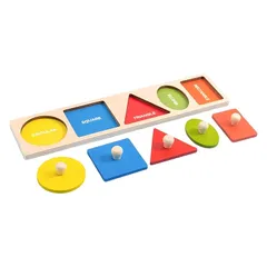 EsiFare かたはめパズル はめこみパズル モンテッソーリおもちゃ モンテッソーリ型はめペアリングボード 1歳 幾何学的形状の木製玩具 知育玩具 色認識 図形認知 早期教育 幼稚園 親子交流促進 面白い 1歳赤ちゃん 子供 おもちゃ 誕生日 贈り物（ロング