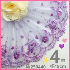 №250440 チュールレース　刺繍レース　ハンドメイド　手芸　ドール服　マスクカバー　リカちゃん　シェリーメイ　メルちゃん　ダッフィー　リーナベル　ラボット服　衣装　ぬい服　ペット服　リメイク　ウエディング　半襟　カフェカーテン　コスプレ　クリスマス