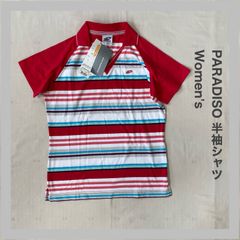 PARADISO　パラディーゾ　レディース　ゴルフウェア　GOLF　ゴルフ　半袖シャツ　夏物　スポーツ　ハーフジップ　かっこいい　M