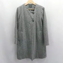 ◇ ⊇ KBF アーバンリサーチ ノーカラー ミドル丈 長袖 コート サイズ表記なし グレー レディース E  【1503310016659】