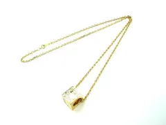 NINA RICCI ニナリッチ ラインストーン キューブ ネックレス ペンダント アクセサリー レディース ゴールド系 DF0115
