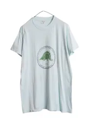 【お得なクーポン配布中!】 80s 恐竜 イラスト プリント 半袖 Tシャツ XL / 古着 ヴィンテージ アート グラフィック シングルステッチ タイダイ 大きいサイズ SPALDING