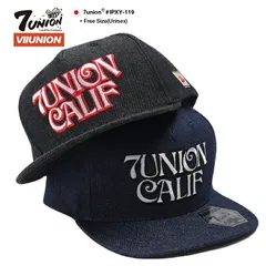 7union キャップ メンズ レディース 春夏秋冬用 黒/青 セブンユニオン 公式 帽子 cap ぼうし 深め スナップバックキャップ おしゃれ かっこいい デニム カップ麺風 野球帽 ストリート b系 ヒップホップ ファッション ハイ IPXY-119