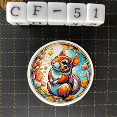 방수 스티커 다람쥐 스테인드 글라스 스타일 일러스트 멋진 CF-51
