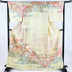 新品 「松井青々」作 極上縮緬地 附下げ・訪問着（正絹）未使用 新品 「松井青々」作 極上縮緬地 附下げ・訪問着（正絹）未使用