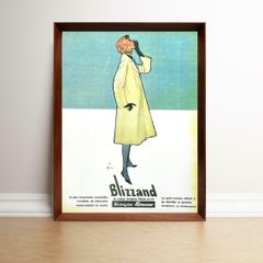 ルネ・グリュオー トレンチコート 1960年代 フランス ヴィンテージ 雑誌 広告 額付 ポスター