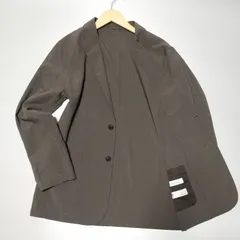 【極美品】GREEN LABEL RELAXIN　小松マテーレ KOMATSU　テーラードジャケット　アンコン　サマー　Ｌサイズ　チャコールグレー　ウォッシャブル　速乾性　薄手