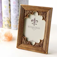 フォトフレーム 写真立て 卓上 置き型 縦 おしゃれ かわいい デザイン 可愛い ヨーロピアン アンティークなフォトフレーム GOローズ B