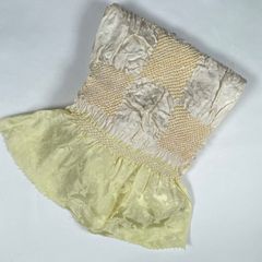 帯揚げ　黄緑　薄黄色　正絹　絞り