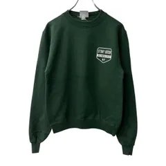 Champion プリントスウェット トレーナー XS グリーン チャンピオン カットソー 両面プリント トップス 古着卸 アメリカ仕入 a709-5689