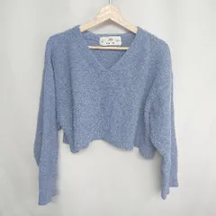 ◇ PUAL CE CIN Vネック 長袖 ニット サイズ表記なし ライトブルー レディース E  【1408060059911】
