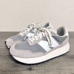 New Balance MS237RC5 スエード×ナイロン スニーカー 23.5cm グレー