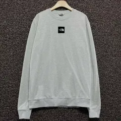 M Northface THE NORTH FACE(ザノースフェイス) グレー ボックスロゴ ラウンド パーカー