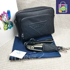 プラダ ショルダーバッグ 凸凹トライアングルロゴ ジャガード-WTO輸入1-DM58