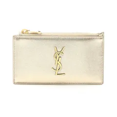 サンローラン SAINT LAURENT コインケース カサンドラ 611558 シャンパンゴールド レザー コインカードホルダー レディース Used Aのサムネイル