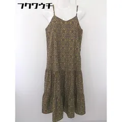 ◇ MURUA ムルーア 総柄 裾フレア キャミソール 膝下丈 ワンピース サイズ F ブラウン カーキ レディース  【1109290014540】のサムネイル