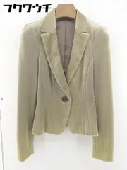 ◇ ANAYI アナイ 1B シングル ベロア 長袖 テーラードジャケット サイズ38 グリーン系 レディース  【中古】 【1112090001900】のサムネイル