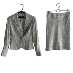 Z1531 COMME CA ISM コムサイズム スカートスーツ グレー レディース Mサイズ