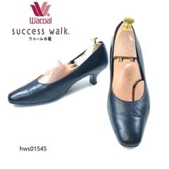 Wacoal success walk パンプス スクエアトゥ ブラック レディース キャビンアテンダント ワコール サクセスウォーク hws01545
