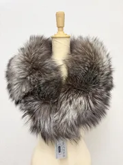 SAGA FOX ファーショール リアルファー シルバーフォックス C2510124