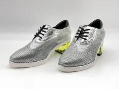 未使用 UNITED NUDE 35(22-22.5) シルバー クリアヒールレースアップシューズ