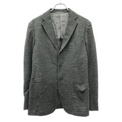 UNITED ARROWS ユナイテッドアローズ ポップサックリネン テーラードジャケット 1122-189-4528 グレー 46
