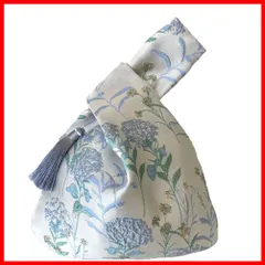 【即発送】片手 バッグ 持ち 浴衣 ハンドバック 和風小物入れ ポーチ 小銭入れ 浴衣用 花柄 和柄 花火大会 巾着袋 七五三 女の子 レディース 夏祭り お正月に 和装バッグ 卒業式 お祭り [Muzhilun] (ブルー)