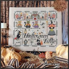 🟩⬜🟥 イタリア クロスステッチ 図案 チャート  🧡Crocette a gogo  クロセット・ア・ゴゴ 🧡🔸Halloween Time❣🔸◆ハロウィンタイム!◆可愛い サンプラー お洒落 繊細 ハイセンス