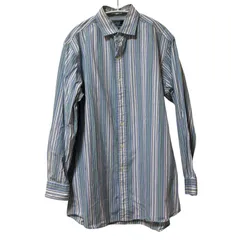 Z1534 Polo by Ralph Lauren ポロ ラルフローレン  ストライプシャツ WESTERTON 綿100% メンズ Lサイズ