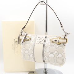 COACHコーチ ハンドバッグ 肩掛け可能 シグネチャー 白系 6280 - メルカリ