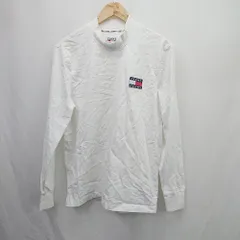 ◇ ⊇ TOMMY JEANS トミージーンズ ワンポイント刺繍 長袖 Tシャツ サイズM ホワイト系 メンズ E  【1506190007113】